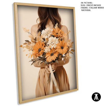 Sample Artwork in Italian Wood Framing Natural