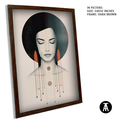Artwork in Metal Champagne Gold Frame