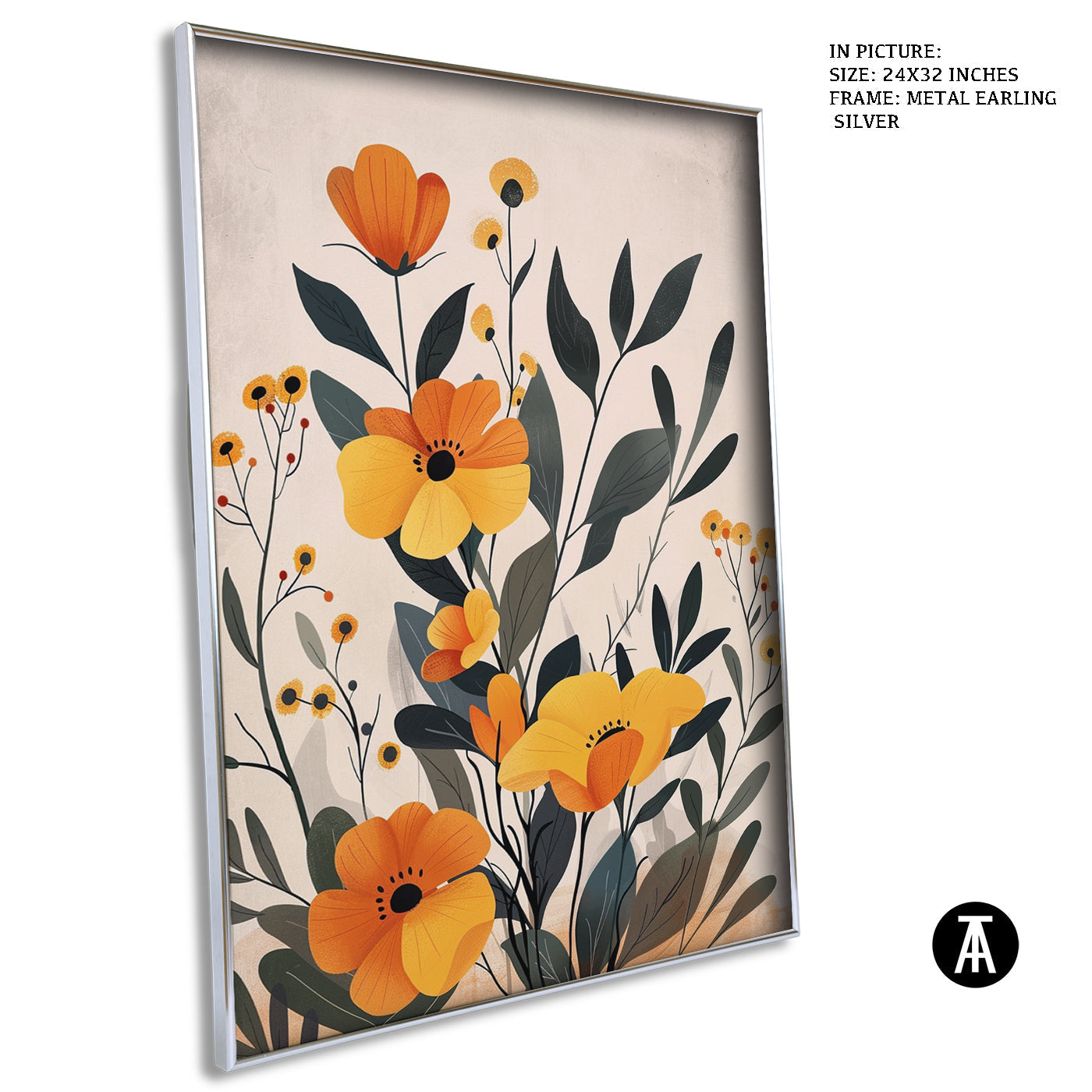 Artwork in Metal Earling Silver Frame