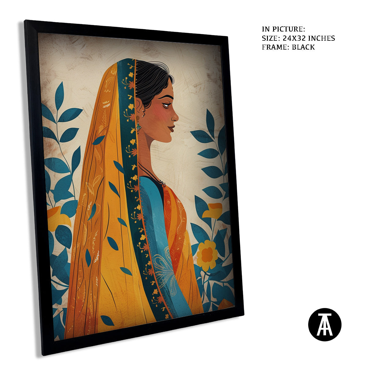 Sample Artwork in Black Frame