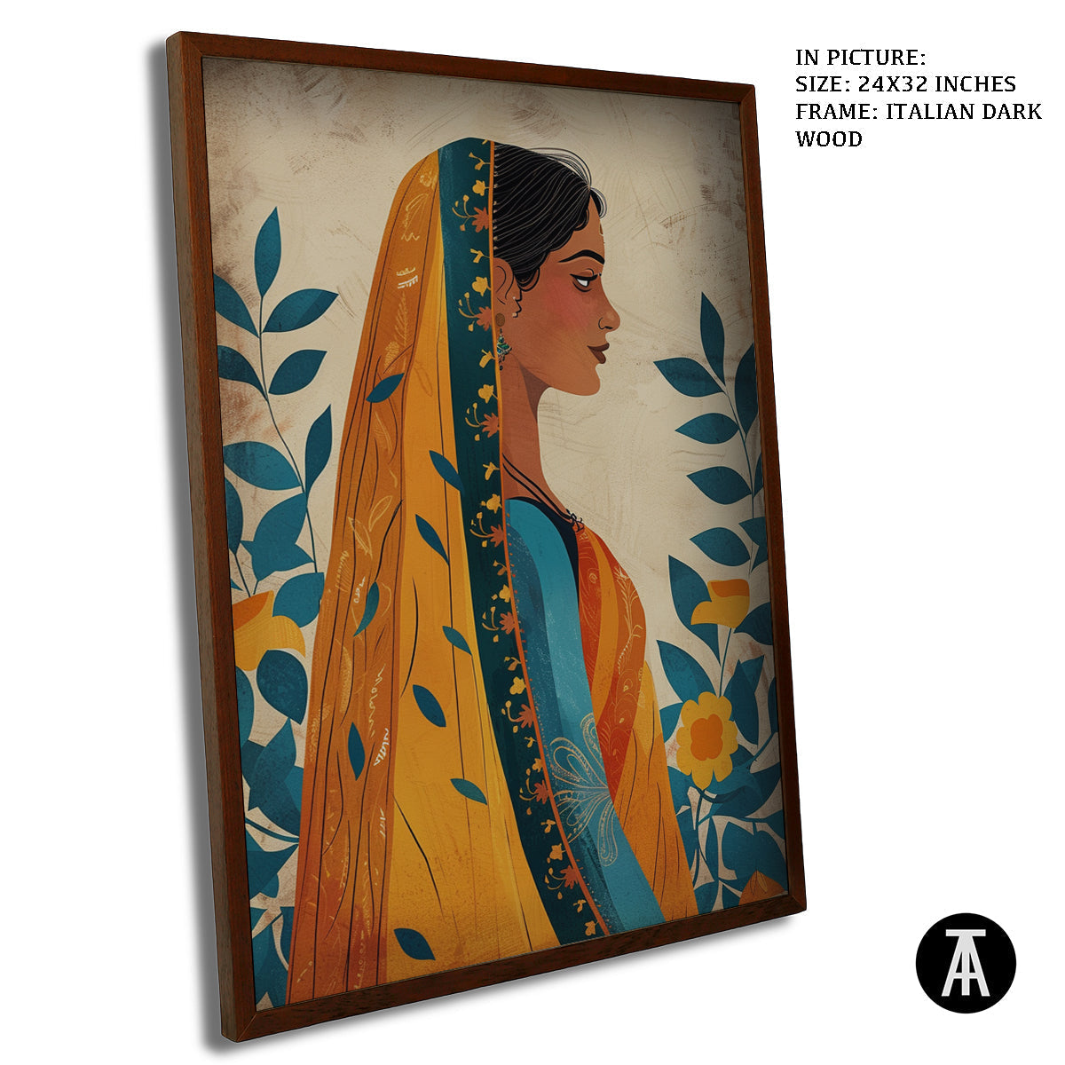 Sample Artwork in Italian Wood Framing Dark