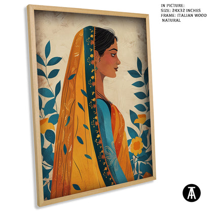 Sample Artwork in Italian Wood Framing Natural