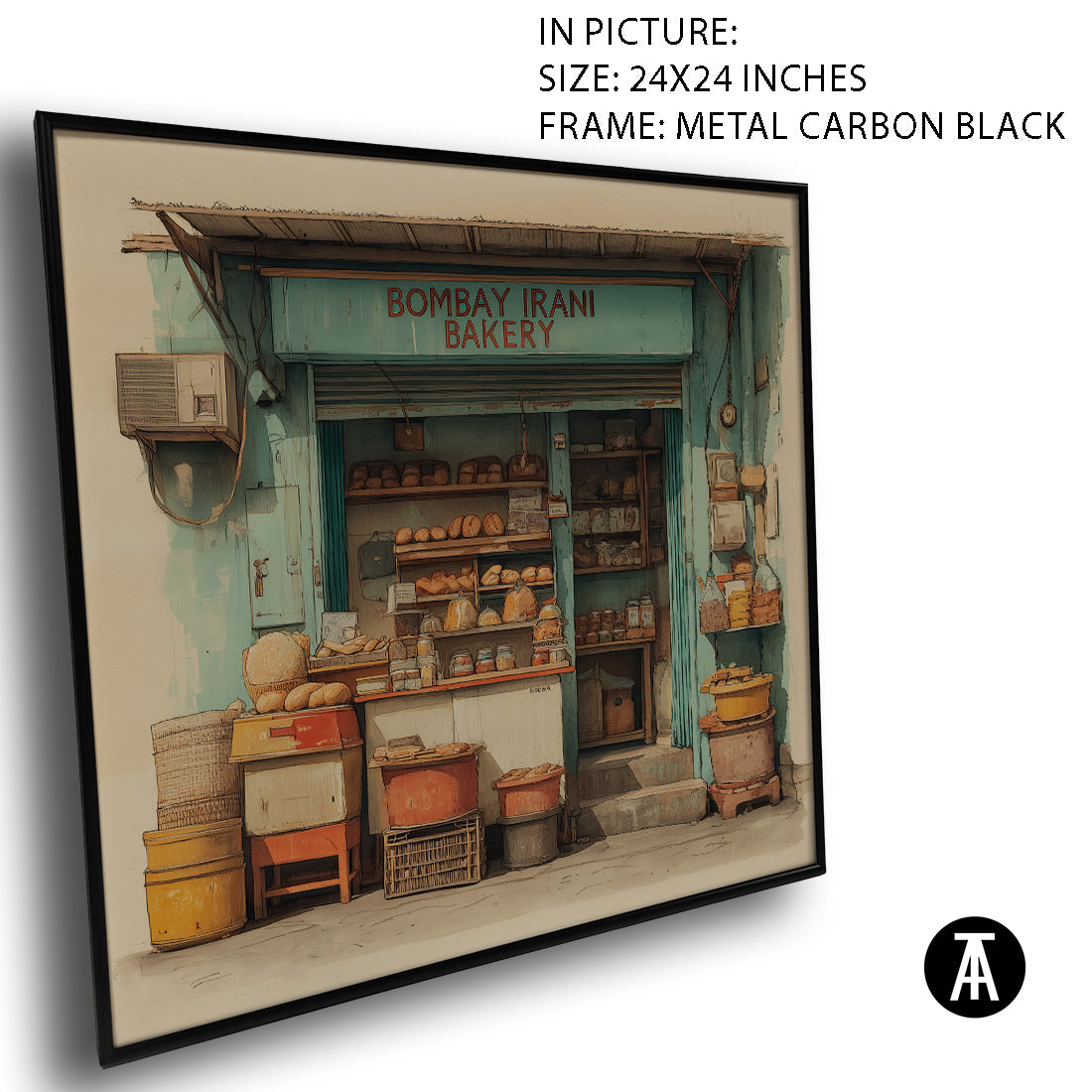 Artwork in Carbon Black Meta Frame