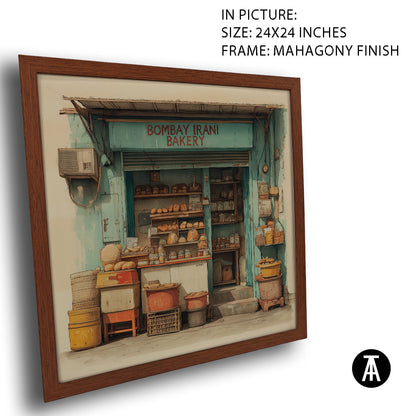 Artwork in Mahogany Finish Frame