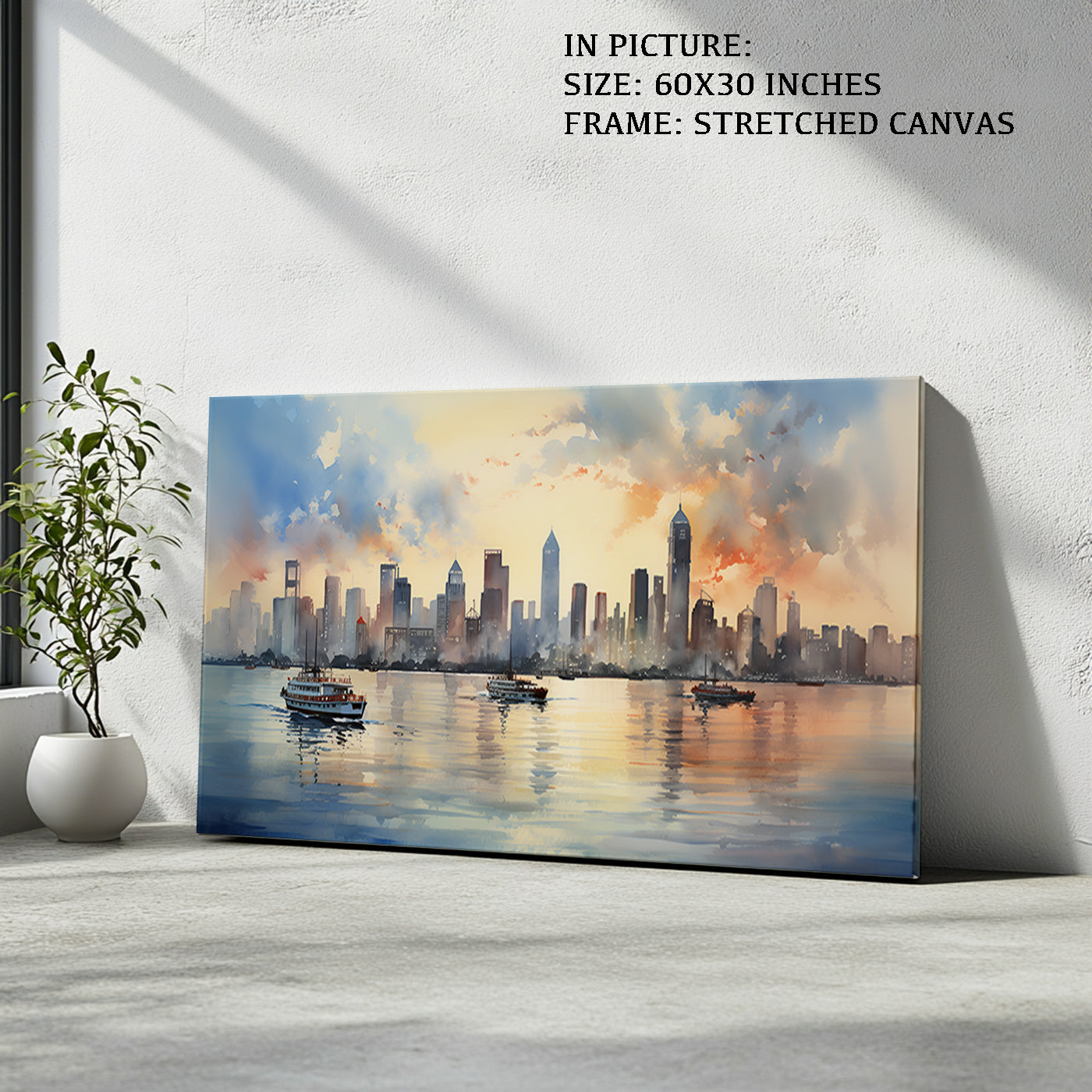 Artwork in Natural Wood Frame