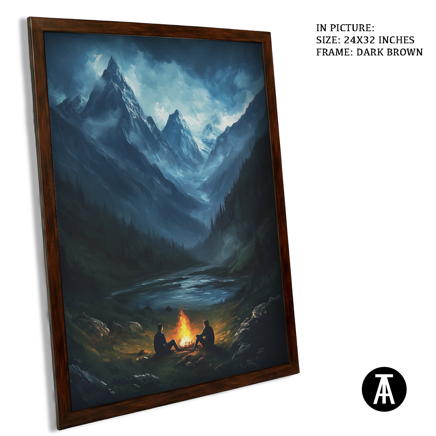 Artwork in Metal Champagne Gold Frame