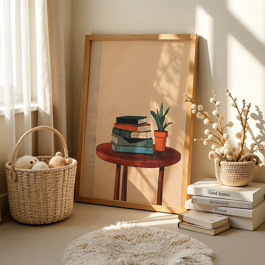 Boho Art Painting in a Lifestyle Setting