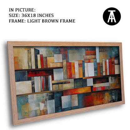 Artwork in Dark Brown Frame