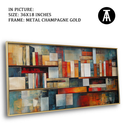 Artwork in Light Brown Frame