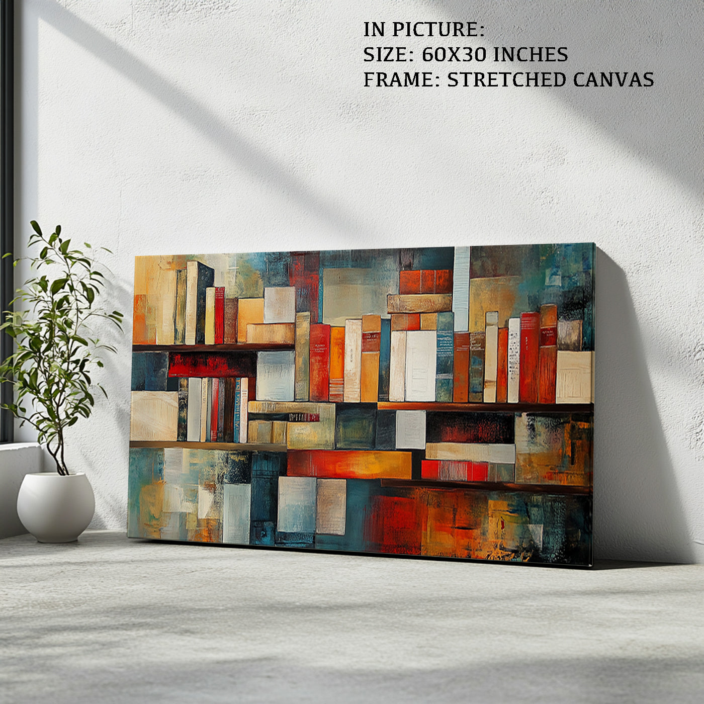 Artwork in Natural Wood Frame