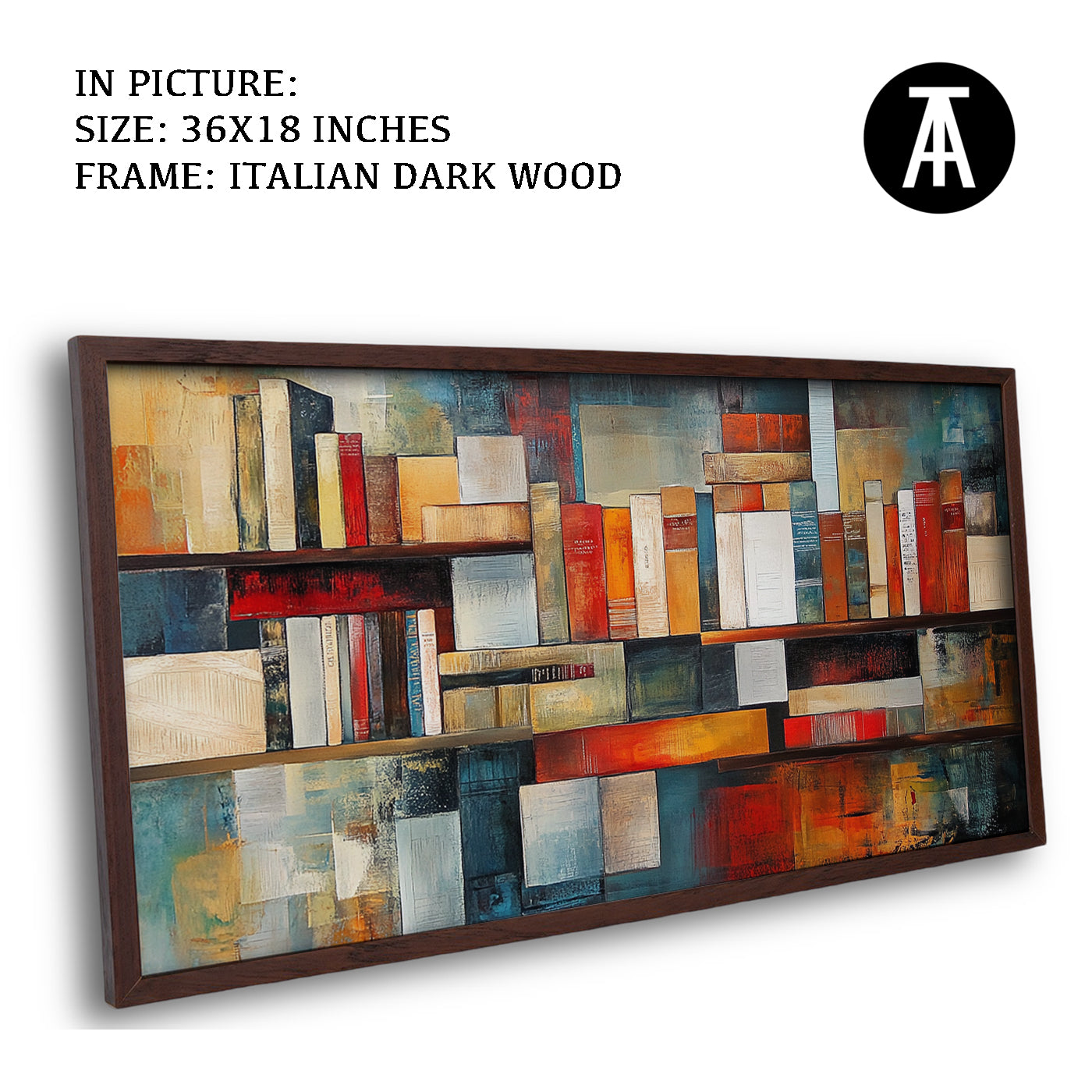 Artwork in Dark Wood Frame