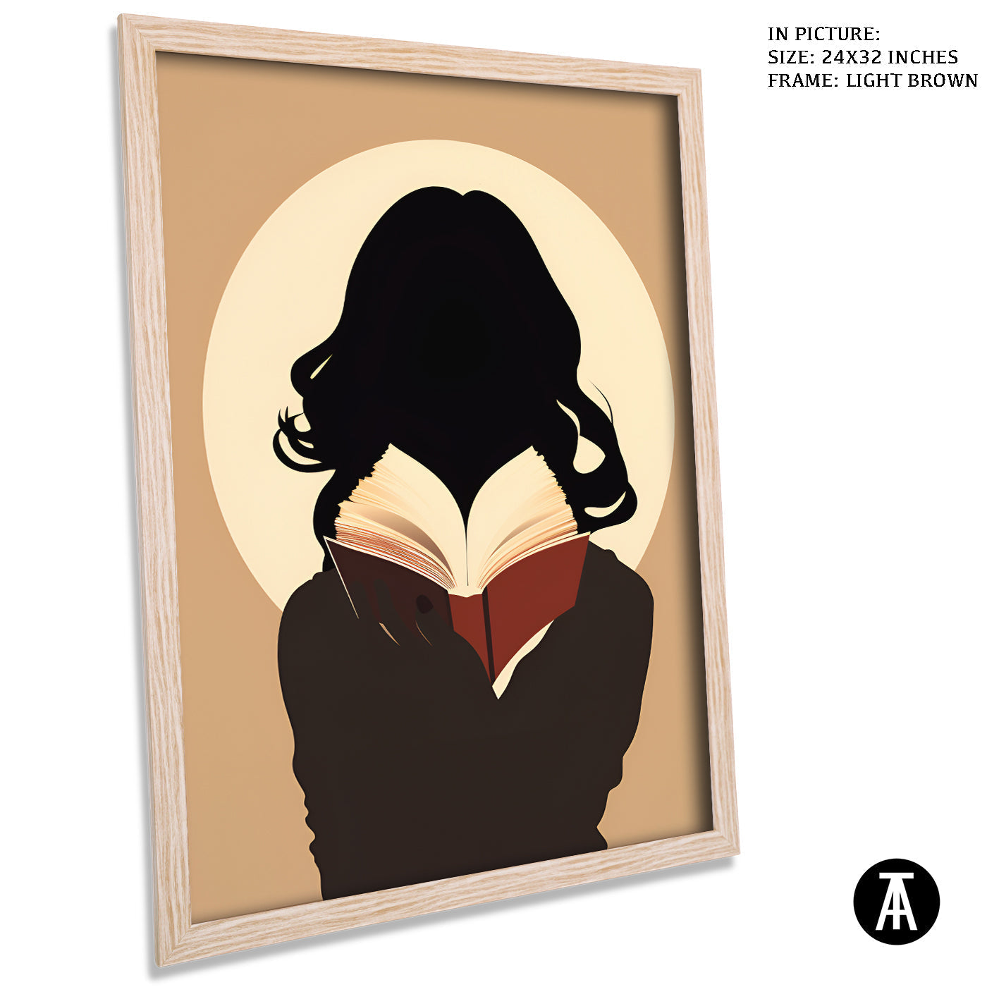 Artwork in Dark Brown Frame