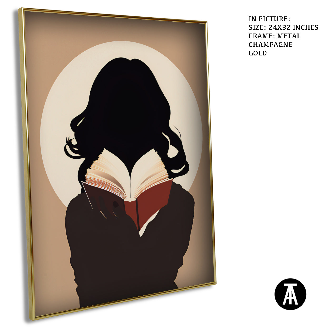 Artwork in Light Brown Frame