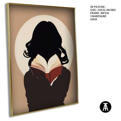 Artwork in Light Brown Frame