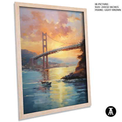 Artwork in Dark Brown Frame