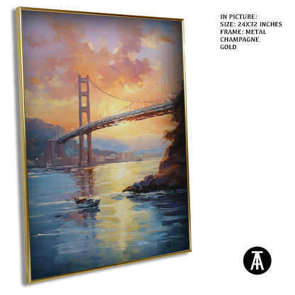 Artwork in Light Brown Frame