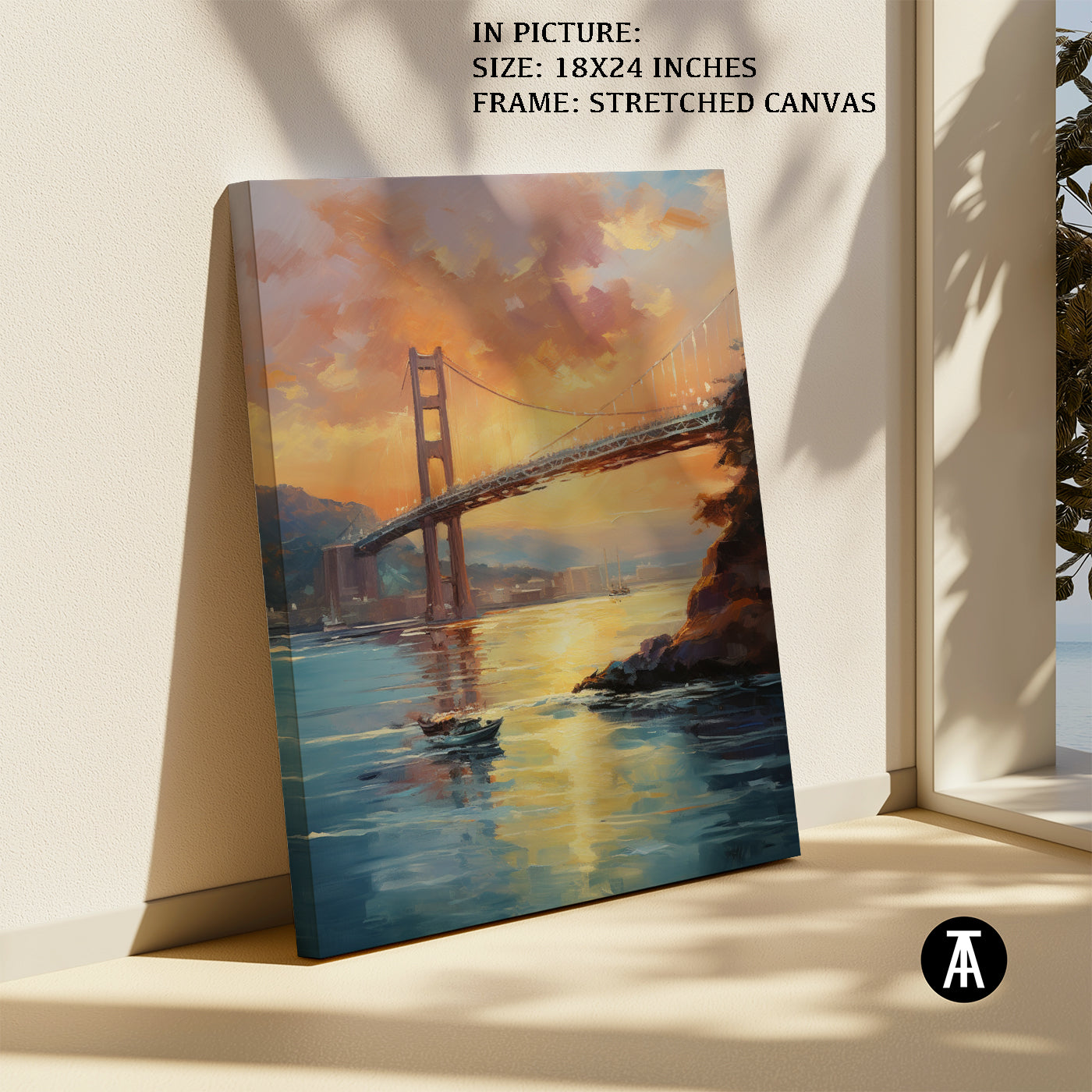 Artwork in Natural Wood Frame