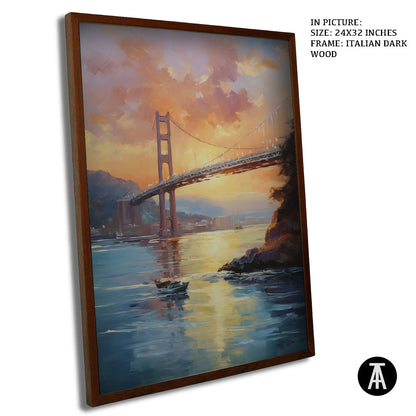 Artwork in Dark Wood Frame