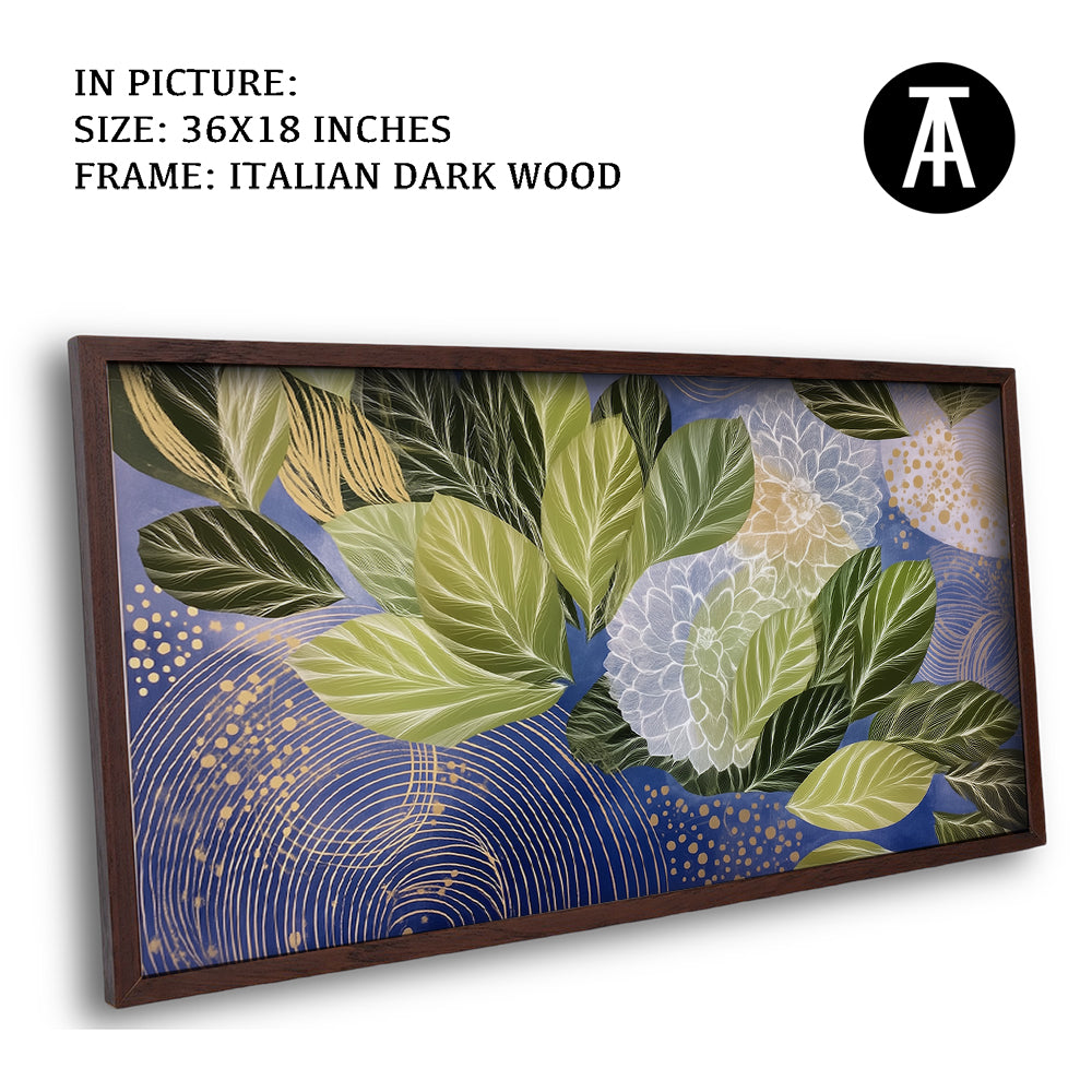 Artwork in Dark Wood Frame
