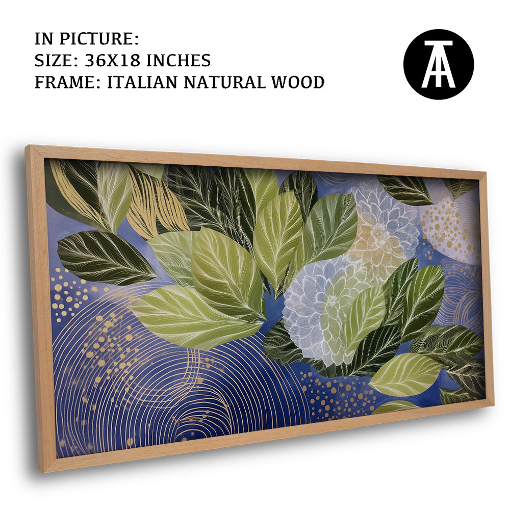 Artwork in Natural Wood Frame