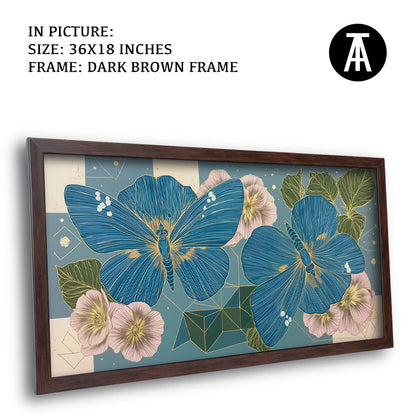 Artwork in Dark Brown Frame