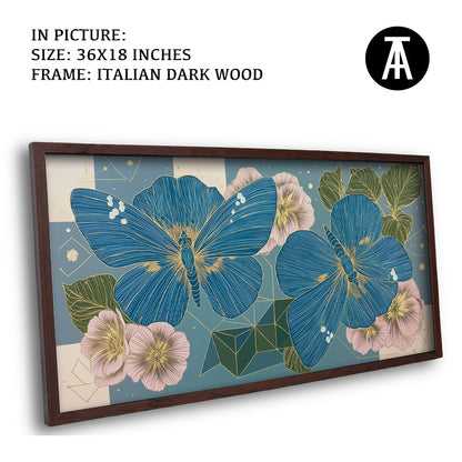 Artwork in Dark Wood Frame