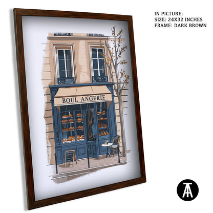 Artwork in Dark Brown Frame