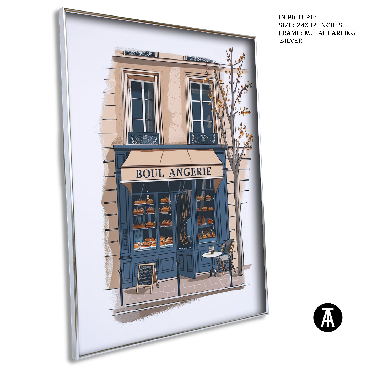 Artwork in Metal Earling Silver Frame