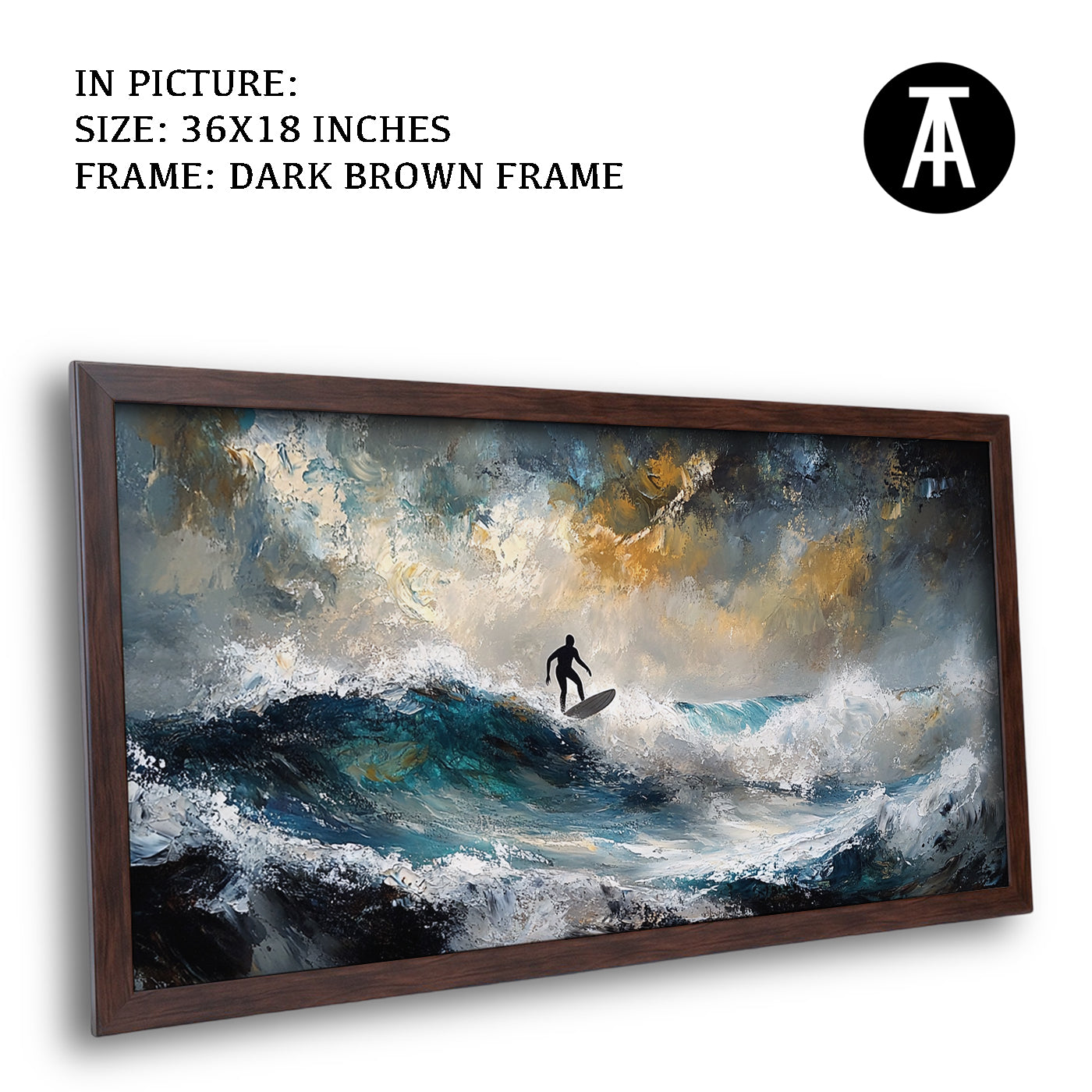 Artwork in Metal Champagne Gold Frame