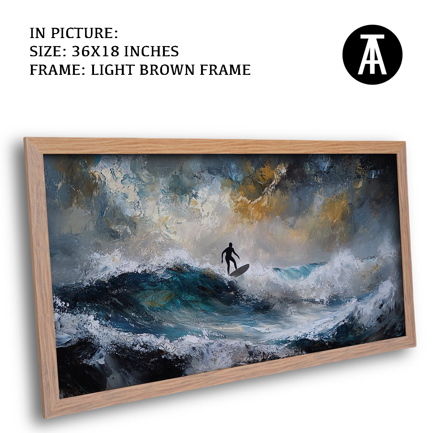 Artwork in Dark Brown Frame