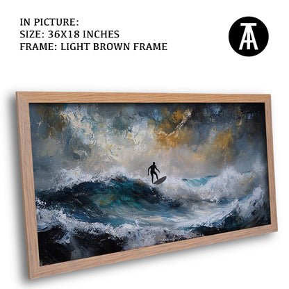 Artwork in Dark Brown Frame