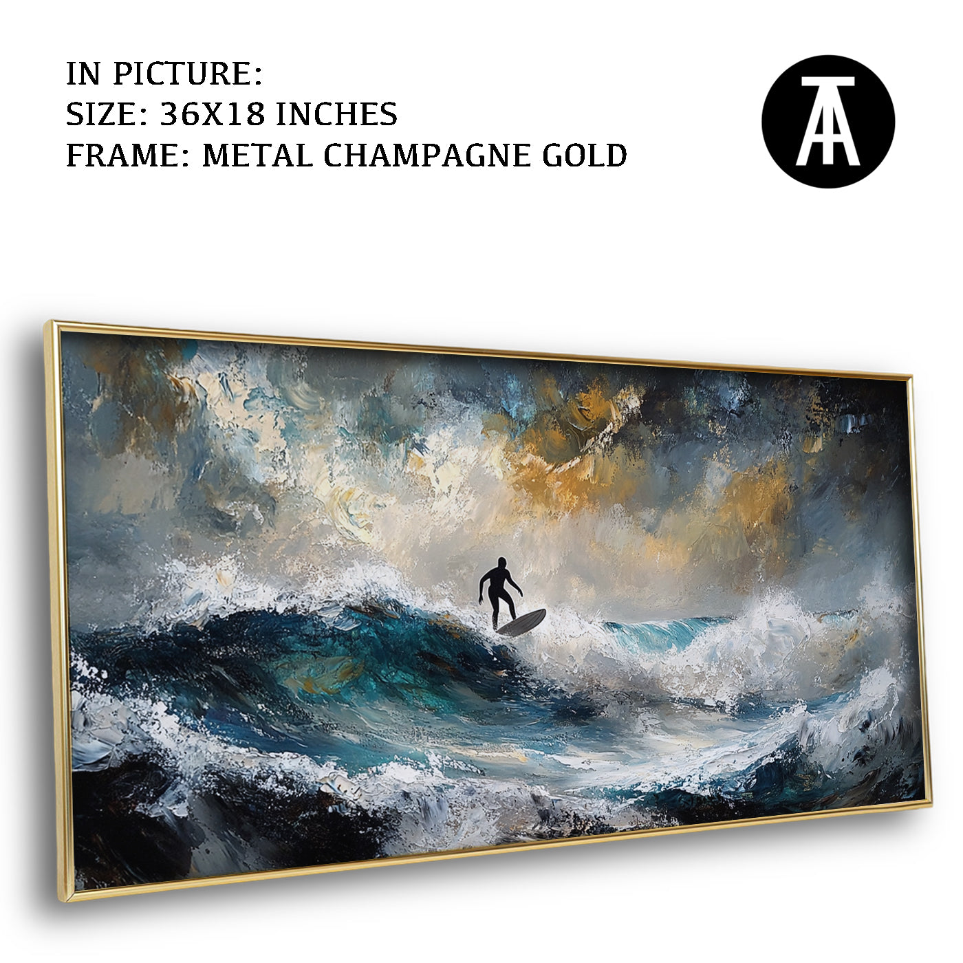 Artwork in Light Brown Frame