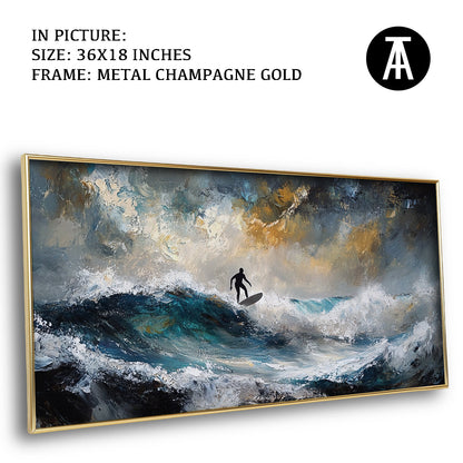 Artwork in Light Brown Frame
