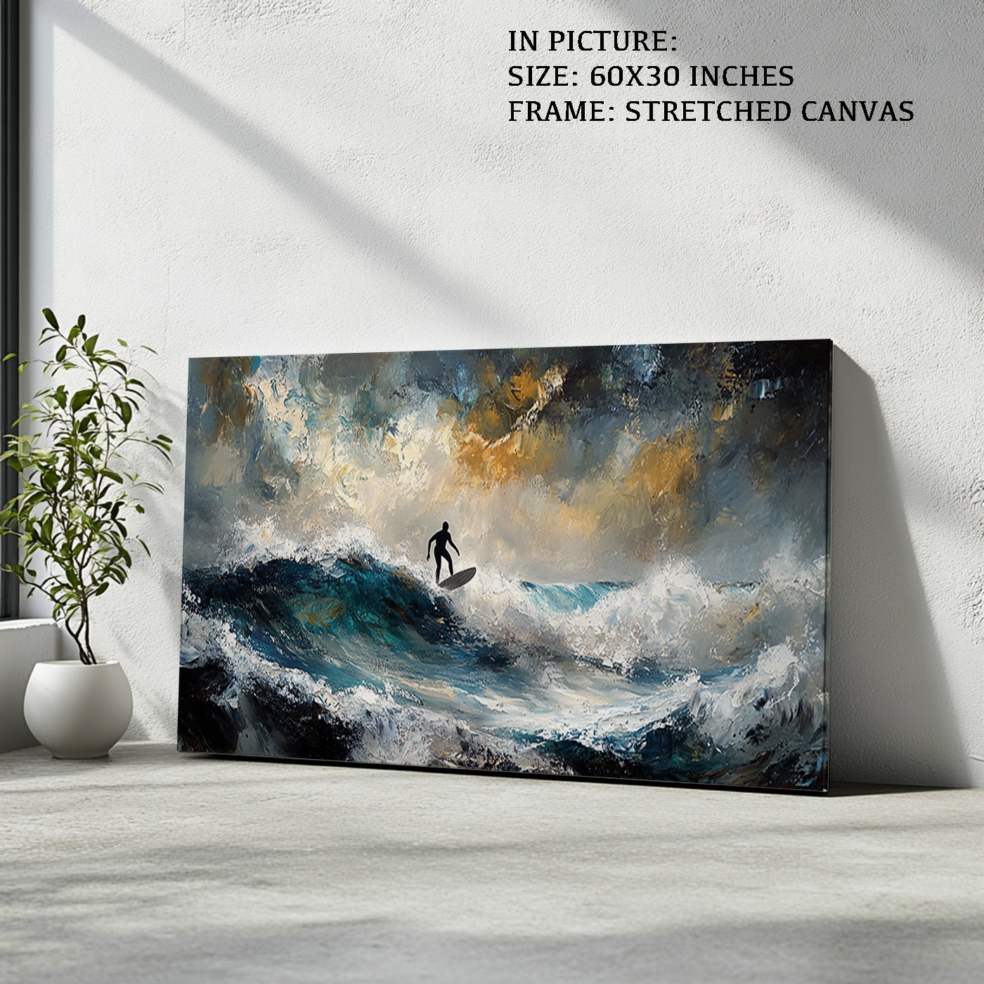 Artwork in Natural Wood Frame