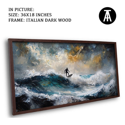 Artwork in Dark Wood Frame
