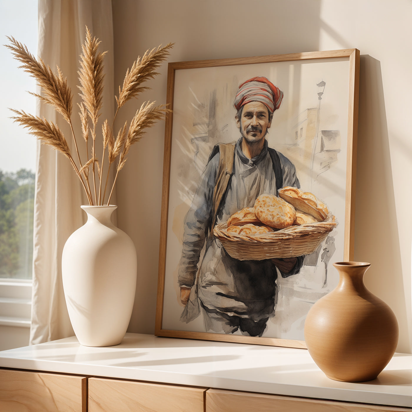 Istanbul Painting in a Lifestyle Setting