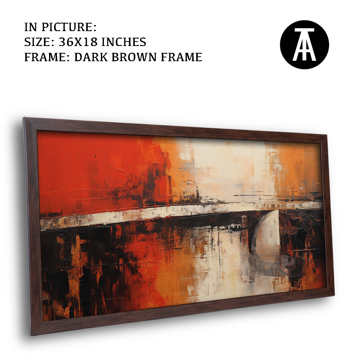 Artwork in Metal Champagne Gold Frame