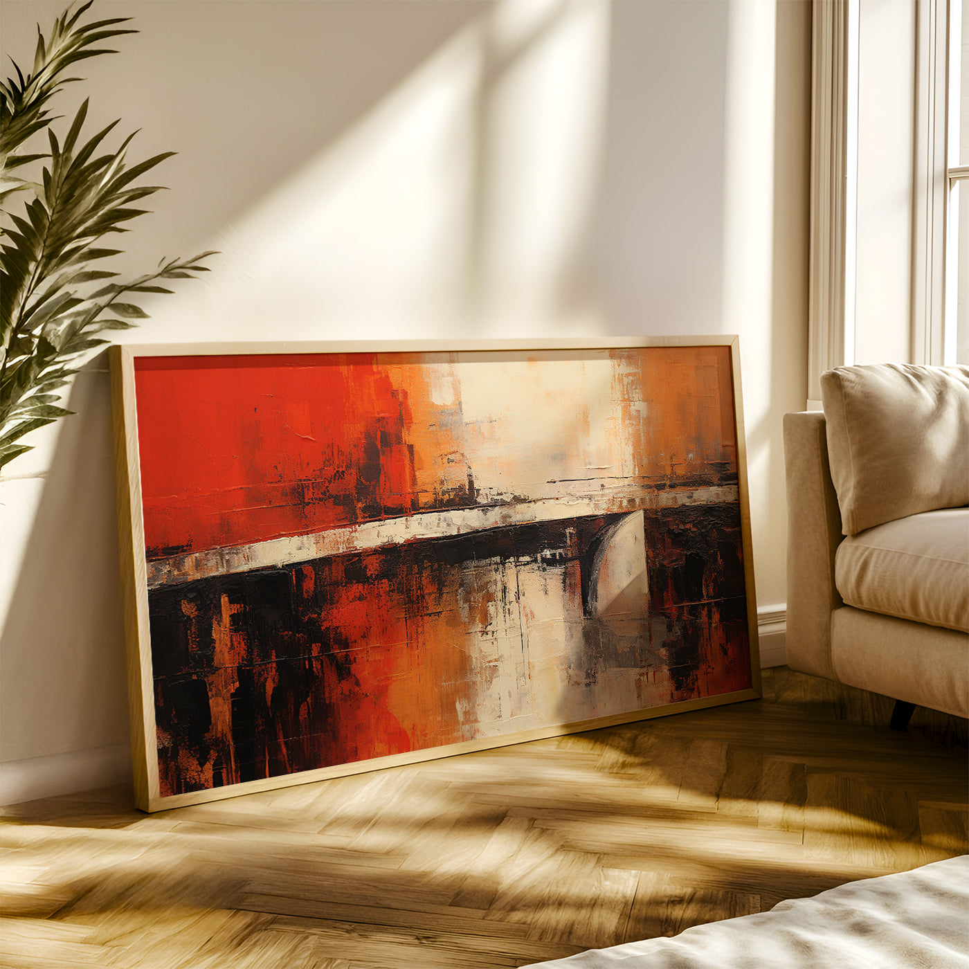Modern Art Painting in a Lifestyle Setting