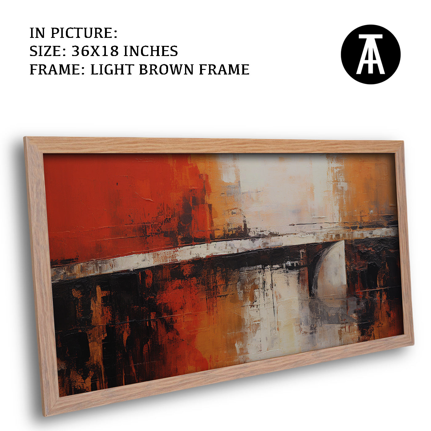 Artwork in Dark Brown Frame