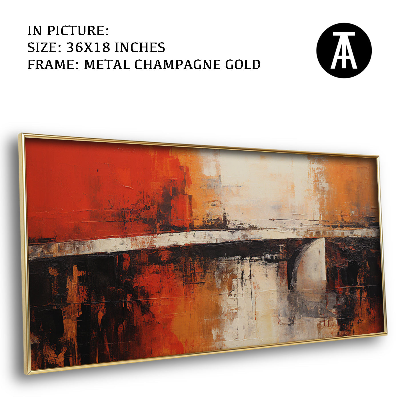 Artwork in Light Brown Frame