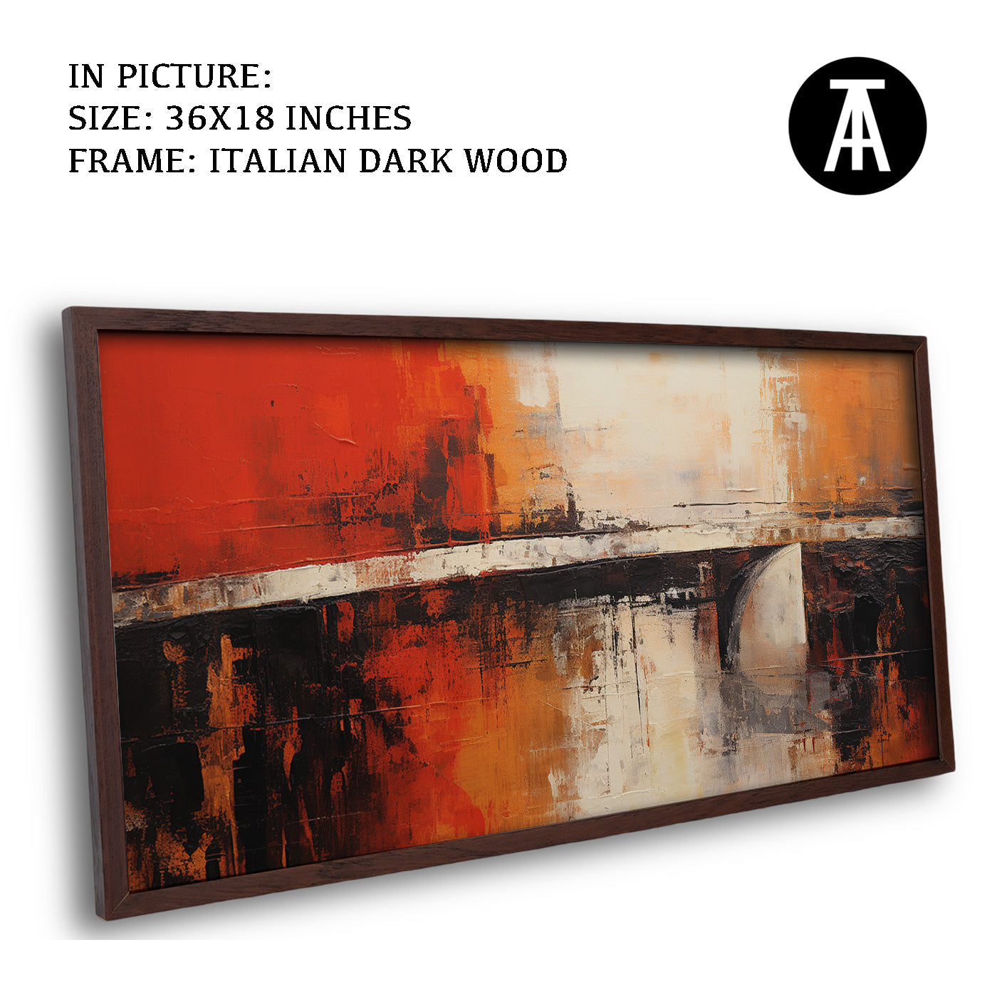 Artwork in Dark Wood Frame