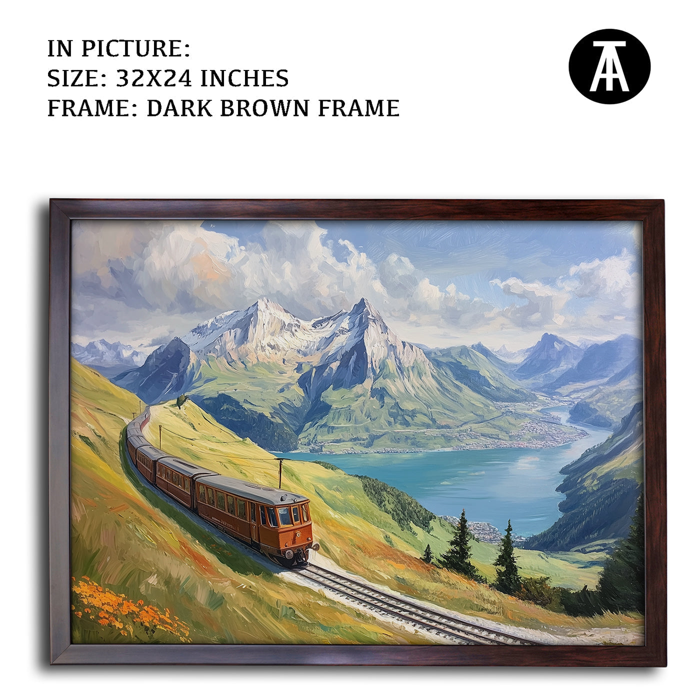 Artwork in Metal Champagne Gold Frame