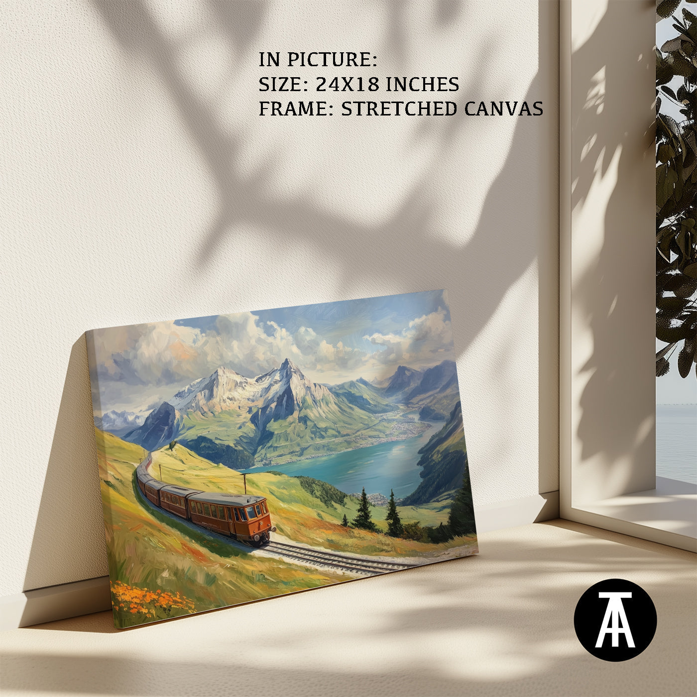 Artwork in Natural Wood Frame