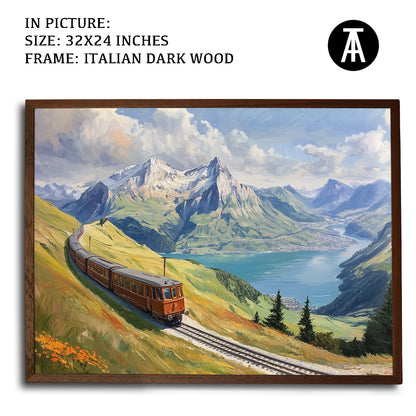 Artwork in Dark Wood Frame