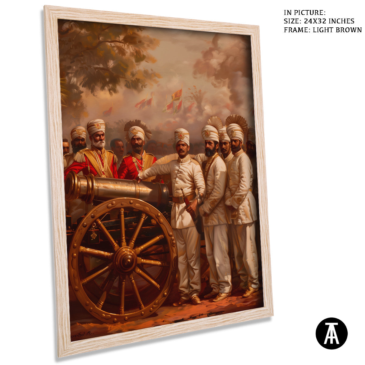 Artwork in Dark Brown Frame