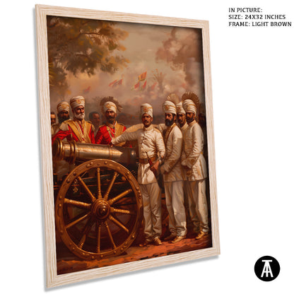 Artwork in Dark Brown Frame