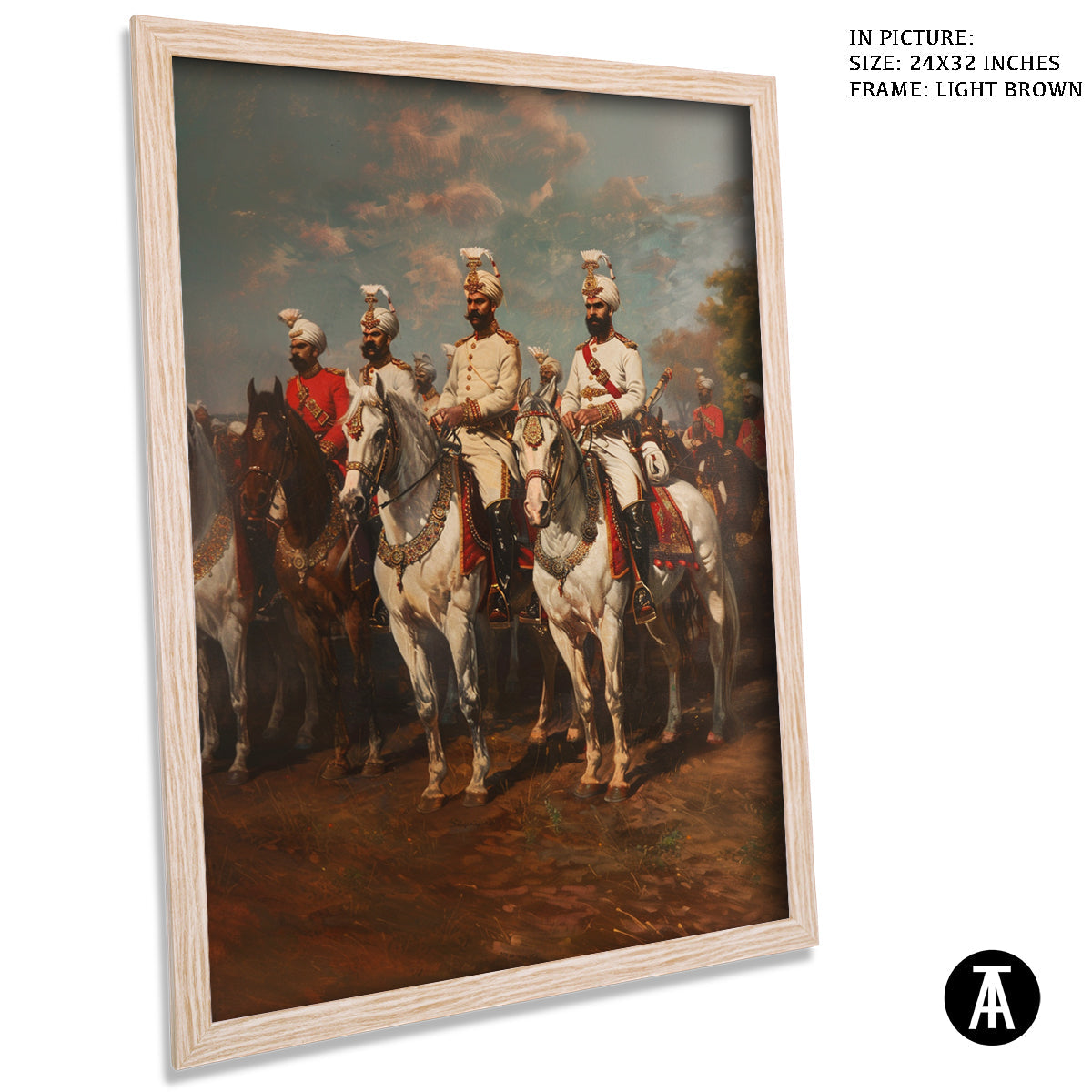 Artwork in Dark Brown Frame
