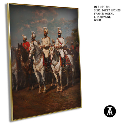 Artwork in Light Brown Frame