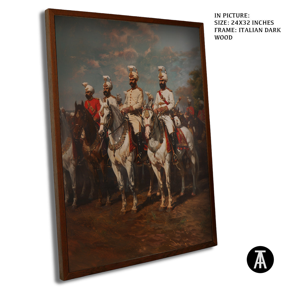 Artwork in Dark Wood Frame