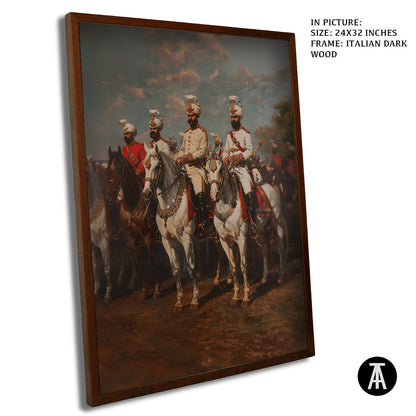Artwork in Dark Wood Frame